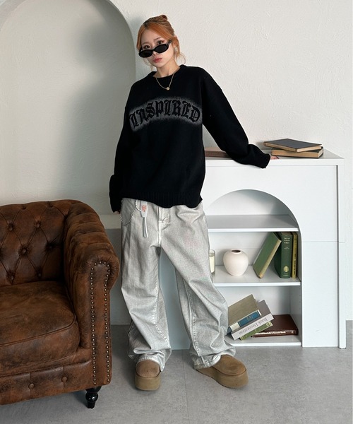 セーター ニット ダメージ加工ニット メンズ レディース : ZOZOTOWN