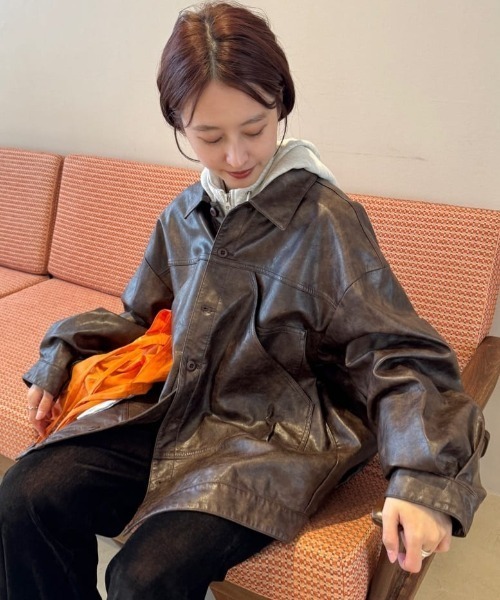 Kastane（カスタネ） コート アウター レザーBIGポケジャケット