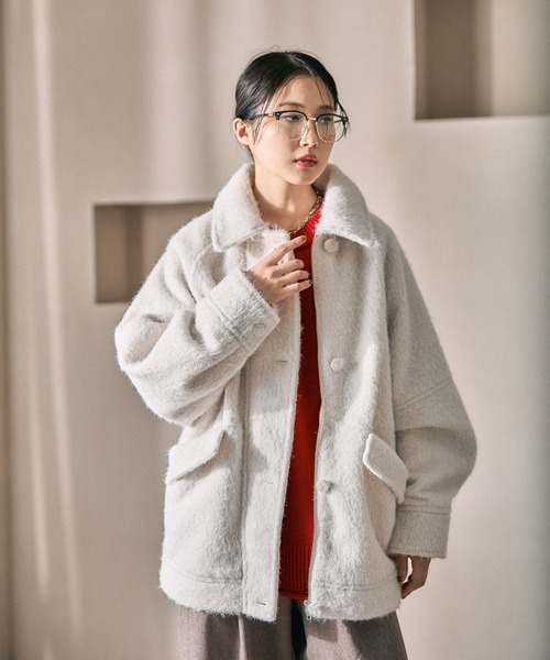 LEPSIM（レプシィム） ブルゾン アウター シャギーミドルZIPブルゾン