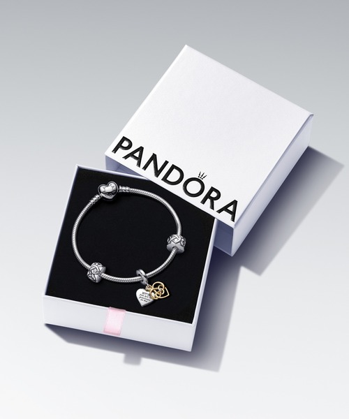 PANDORA（パンドラ） ブレスレット Moments ハート スネークチェーン