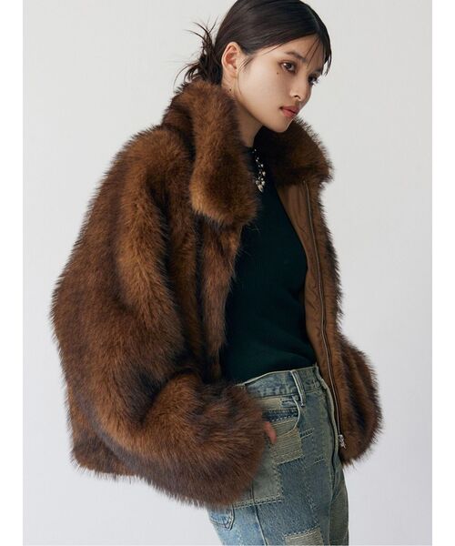 MURUA（ムルーア） ブルゾン アウター MIXフェイクファーブルゾン