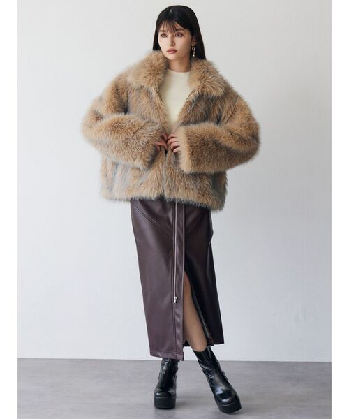 MURUA（ムルーア） ブルゾン アウター MIXフェイクファーブルゾン