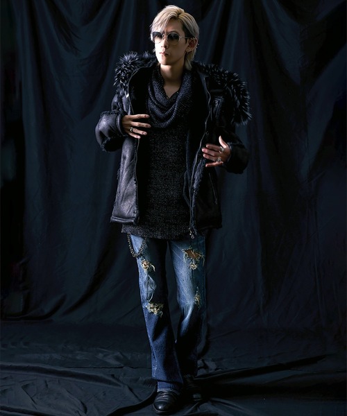 FUGA ブルゾン アウター 「FUGA/フーガ」ファー付きムートンN2B