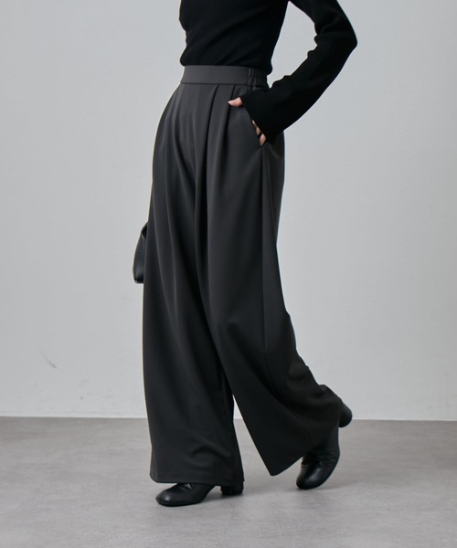 Lui's（ルイス） スラックス パンツ ポンチ2タックワイドパンツ
