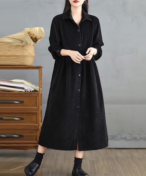 シャツワンピース コーデュロイシャツワンピース : ZOZOTOWN Yahoo!店