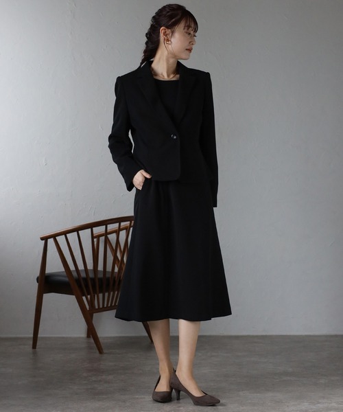 ＆HALF セットアップ フォーマルジャケット＆前あきワンピース2点