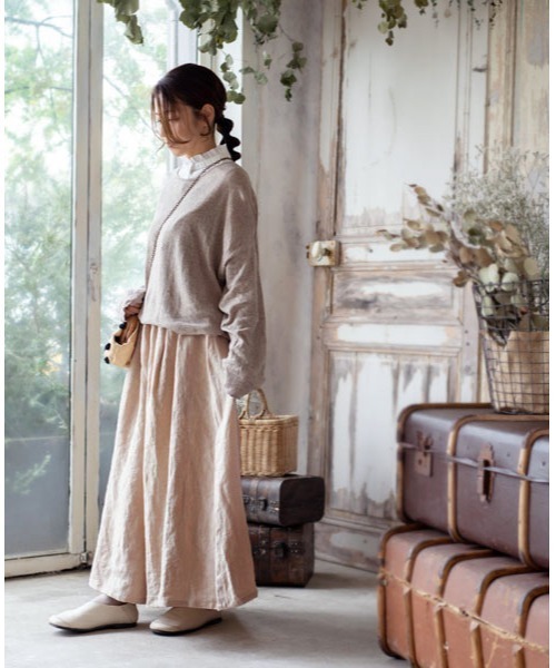 CERCA パンツ 「armoire*」リネン100％裏地付きスカートみたいな