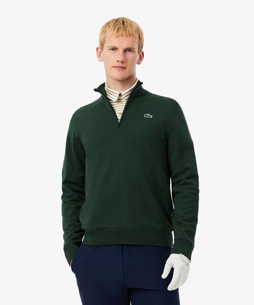 LACOSTE（ラコステ） セーター ニット 防風 ウールブレンドハーフ