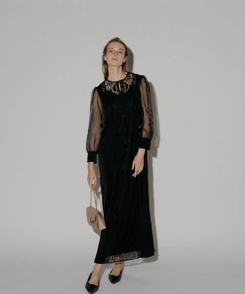 LE'RURE ドレス Jacquard lace pencil dress : ZOZOTOWN Yahoo!店