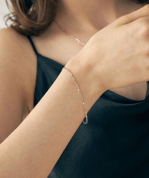 ete（エテ） ブレスレット 「ミストピンク」 K10 レイヤード