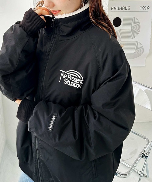 FIRST MOOD ブルゾン アウター 「FIRSTMOODコラボ」ナイロン裏ボア