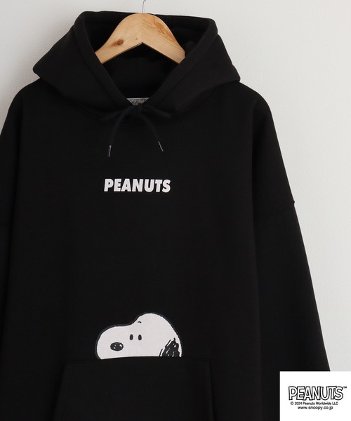 PEANUTS パーカー 裏起毛プルパーカー(スヌーピー＆オラフ） メンズ