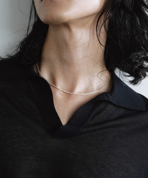 WYM LIDNM ネックレス Silver 925 CROSS-LINK CHAIN NECKLACE メンズ