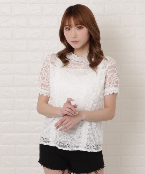 Lace Ladies（レースレディース） ブラウス シャツ スタンドカラー総