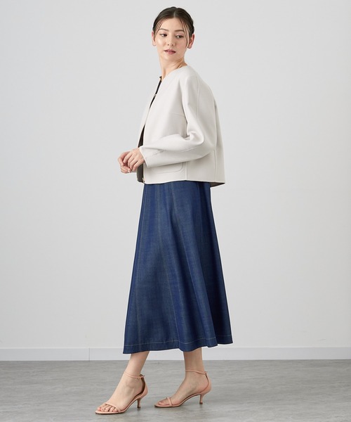 ANAYI（アナイ） ジャケット ノーカラージャケット パールグログラン