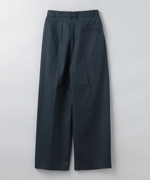 6 スラックス パンツ 「6(ROKU)」タック パンツ ネイビー レディース