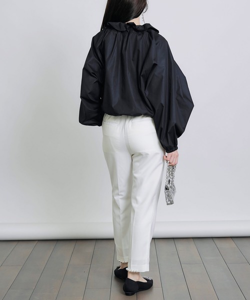 PICCIN（ピッチン） ブラウス シャツ ビッグカラーグログランリボン