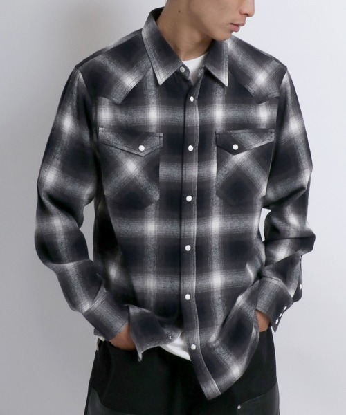 シャツ デニムシャツ＆ネルチェックシャツ/長袖ウエスタンシャツ