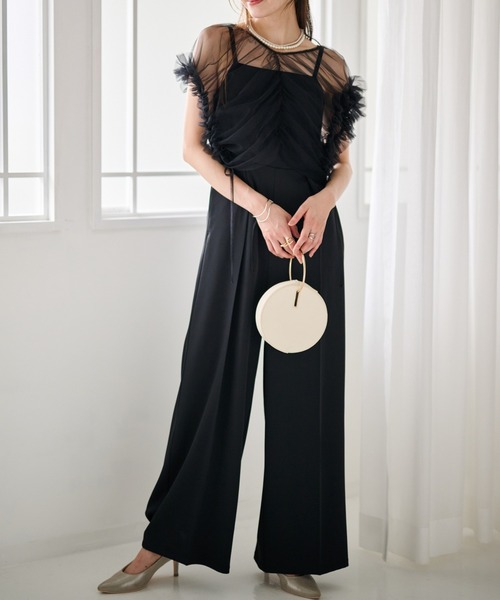 RANAN（ラナン） パンツドレス 「2点セット」マルチWAYフリルチュール