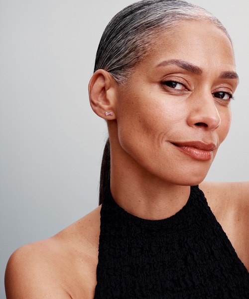 PANDORA（パンドラ） ピアス スパークリング ピンクリボン スタッド