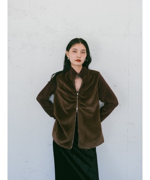 sahara（サハラ） Fur Docking Zip Top/ファードッキングジップトップ