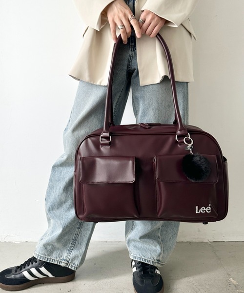 Lee（リー） ボストンバッグ 3ポケット PUボストンバッグ/ボンボン