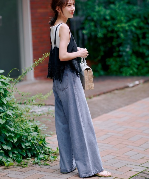 ジーンズ デニム デニムパンツ COHINA DENIM フレアワイド 「低身長