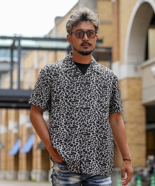 adamsJUGGLER（アダムスジャグラー） シャツ W/R25レオパードショート