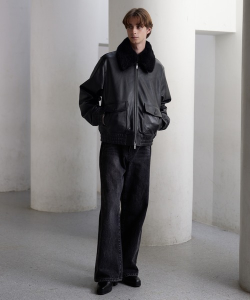 CLEL（クレイル） ブルゾン アウター 「CLEL」Cow Leather G-1 Blouson