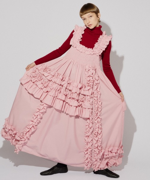 PERNA（ペルナ） ワンピース ホイップランダムフリルワンピース