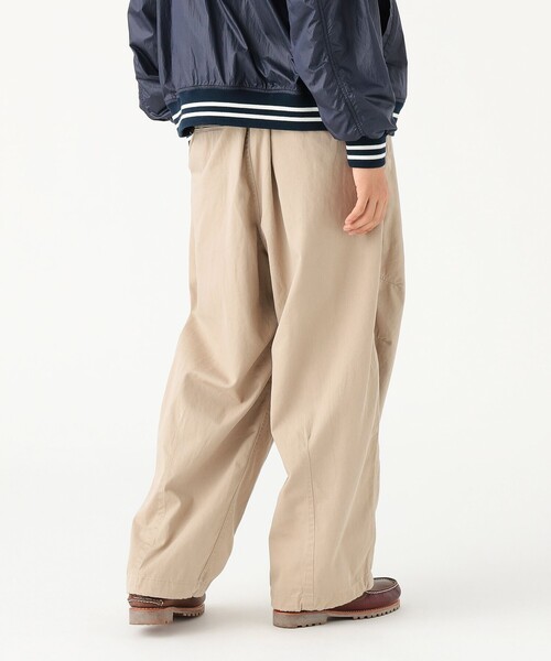 BEAMS（ビームス） チノパン ワイドストレート 2プリーツ バルーン