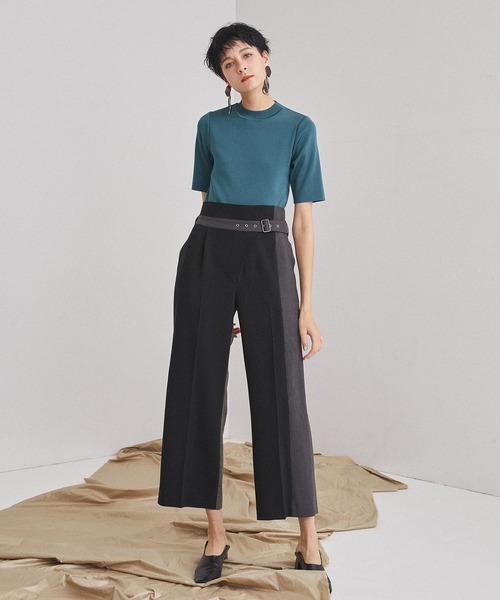 UNITED TOKYO（ユナイテッドトウキョウ） パンツ ベルテッドバイカラー