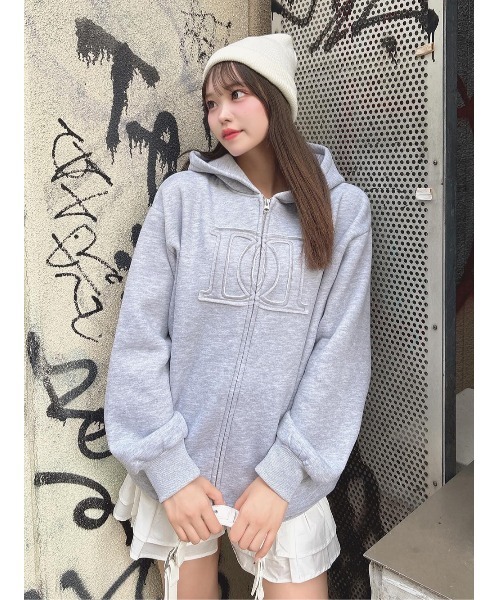 Darich ダーリッチ アップリケDDロゴパーカー GRY 購入 グレー