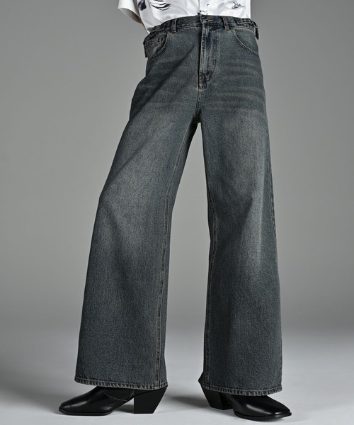 ADRER（アドラー） ジーンズ vintage side belt flare denim slacks