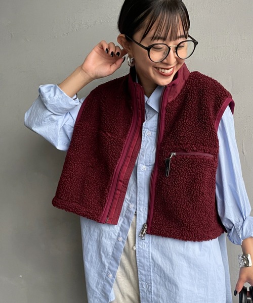 GYMPHLEX（ジムフレックス） ベスト ジレ COZY LIGHT ボアフリース