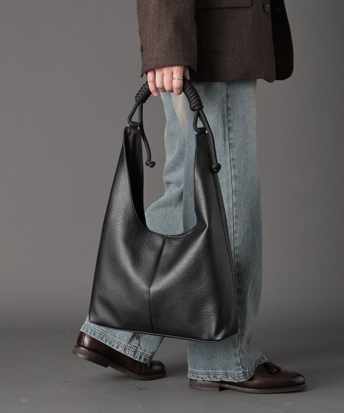 LURAKU トートバッグ Synthetic Leather Rope Handle Bag