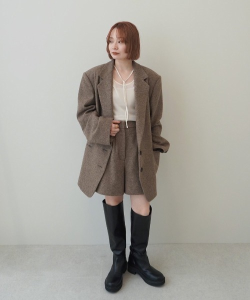 anuke（アンヌーク） パンツ Herringbone Short Pants レディース