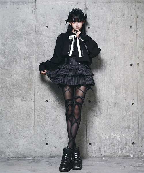 Amilige（アミリージュ） ブラウス シャツ チェーン付きバイカラー