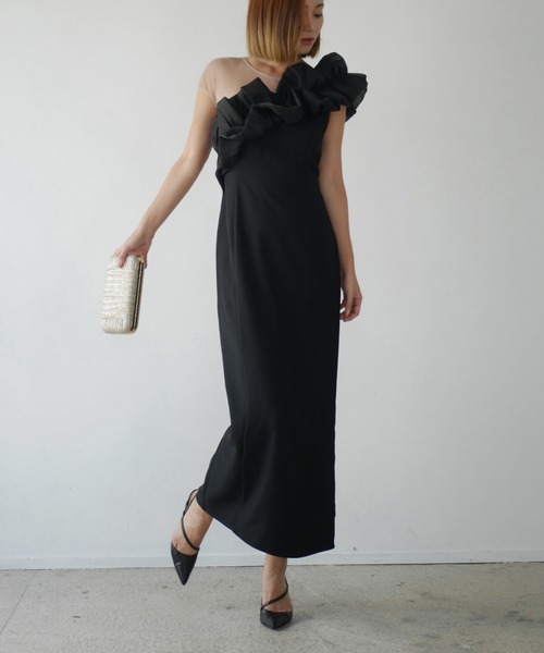 My shawty（マイシャウティー） ドレス shiny frill dress : ZOZOTOWN