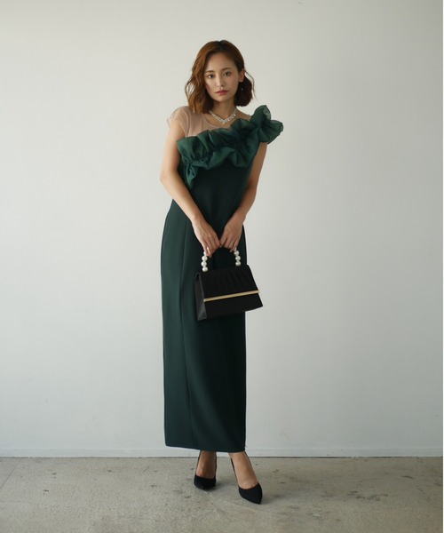 My shawty（マイシャウティー） ドレス shiny frill dress : ZOZOTOWN