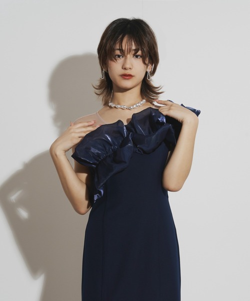 My shawty（マイシャウティー） ドレス shiny frill dress : ZOZOTOWN