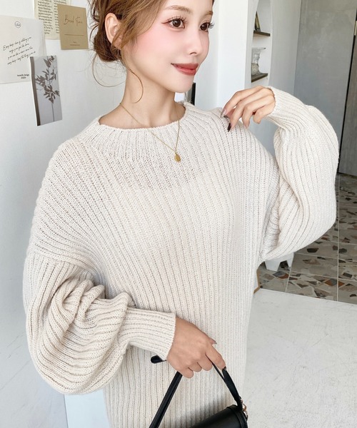 moment+ ワンピース ボトルネックニットワンピース : ZOZOTOWN Yahoo