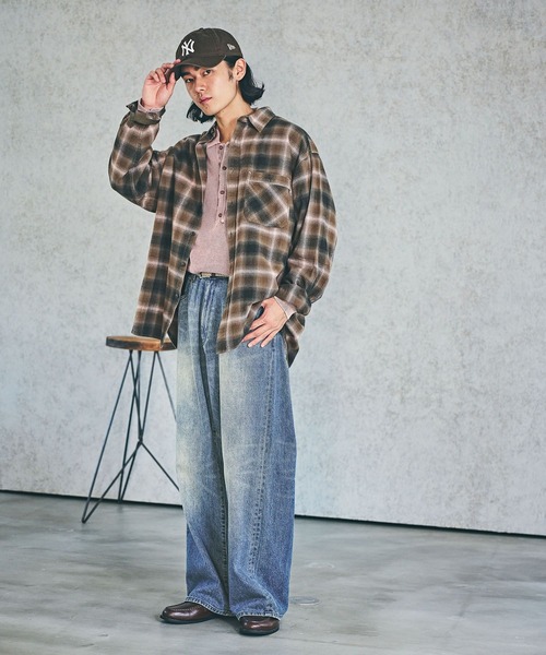 BAYFLOW（ベイフロー） シャツ ヴィンテージライクチェックシャツ