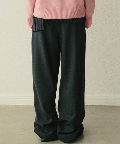 LE CIEL BLEU（ルシェルブルー） パンツ リラックスウールダブルクロス