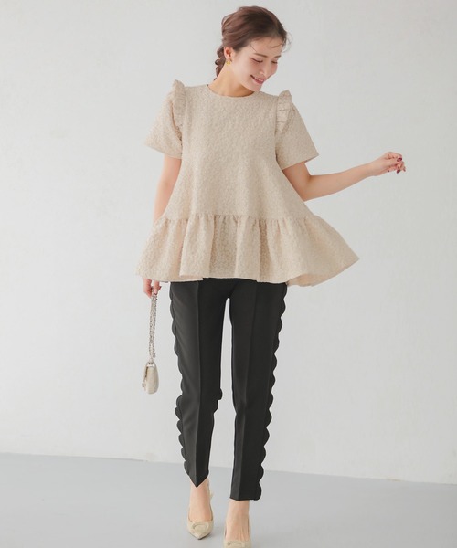 Fit more（フィットモア） ブラウス シャツ フラワージャガード