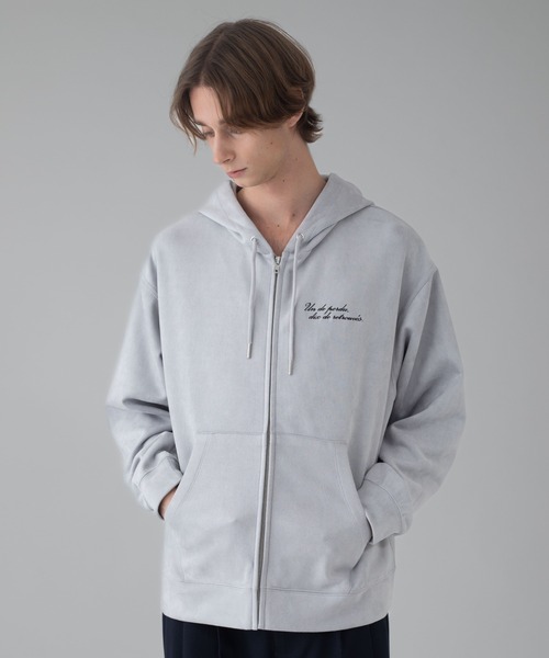 BROWNY パーカー BROWNY/フェイクスウェードZIPパーカー メンズ