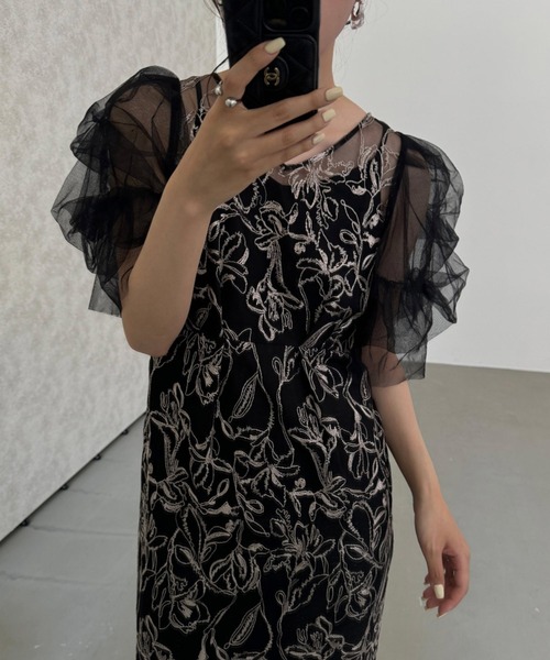 LE'RURE ドレス Fluffy sleeve pencil dress : ZOZOTOWN Yahoo!店