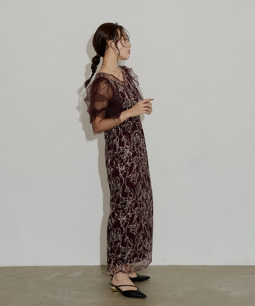 LE'RURE ドレス Fluffy sleeve pencil dress : ZOZOTOWN Yahoo!店