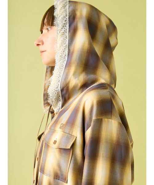 FURFUR（ファーファー） ブラウス シャツ フーディーオンブレー