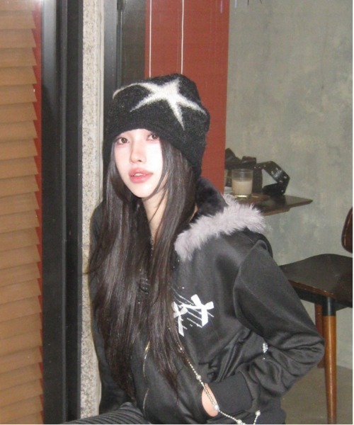 パーカー ファー付きY2Kダブルジップアップパーカー レディース